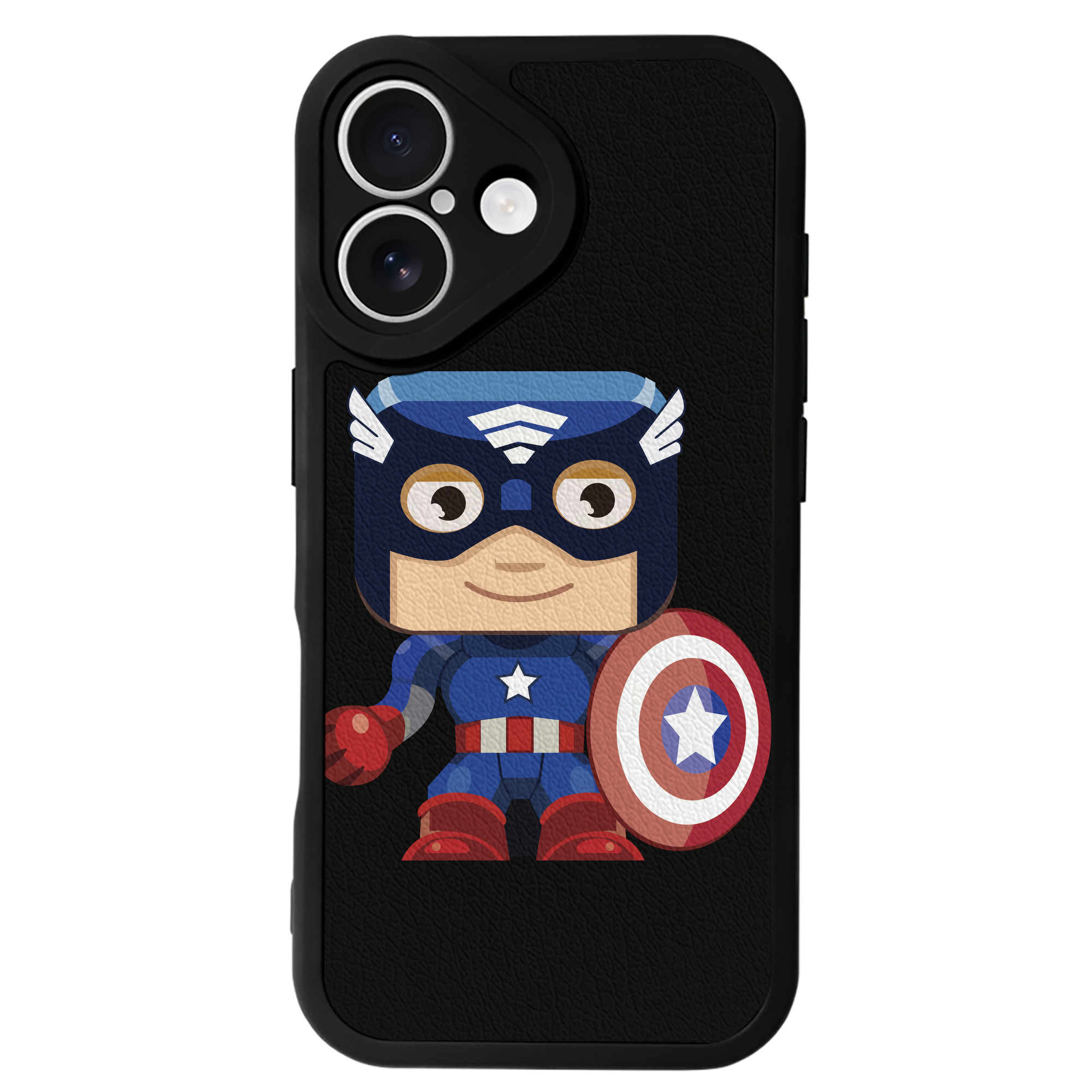 （画像用） アベンジャーズ The Avengers 【iPhone 16シリーズ対応】シリコンスマホケース（レザー調） 材質：シリコン